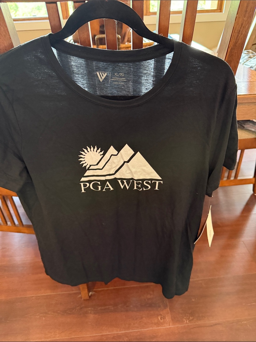 PGA West Women's Black Short-Sleeve Logo Tee